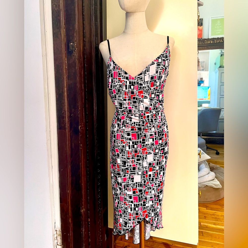 Bebe dress. Siouxsie chic. Art Deco. Punk Medium elastic. Stretch. 6-12 like new